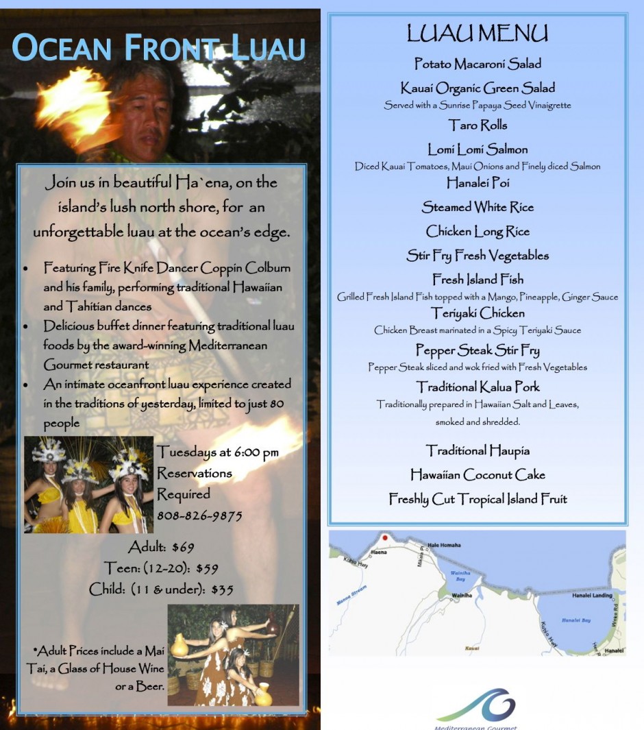 Luau with Coppin Colburn & His Family Hula Halau Tuesday March 19